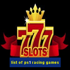 list of ps1 racing games